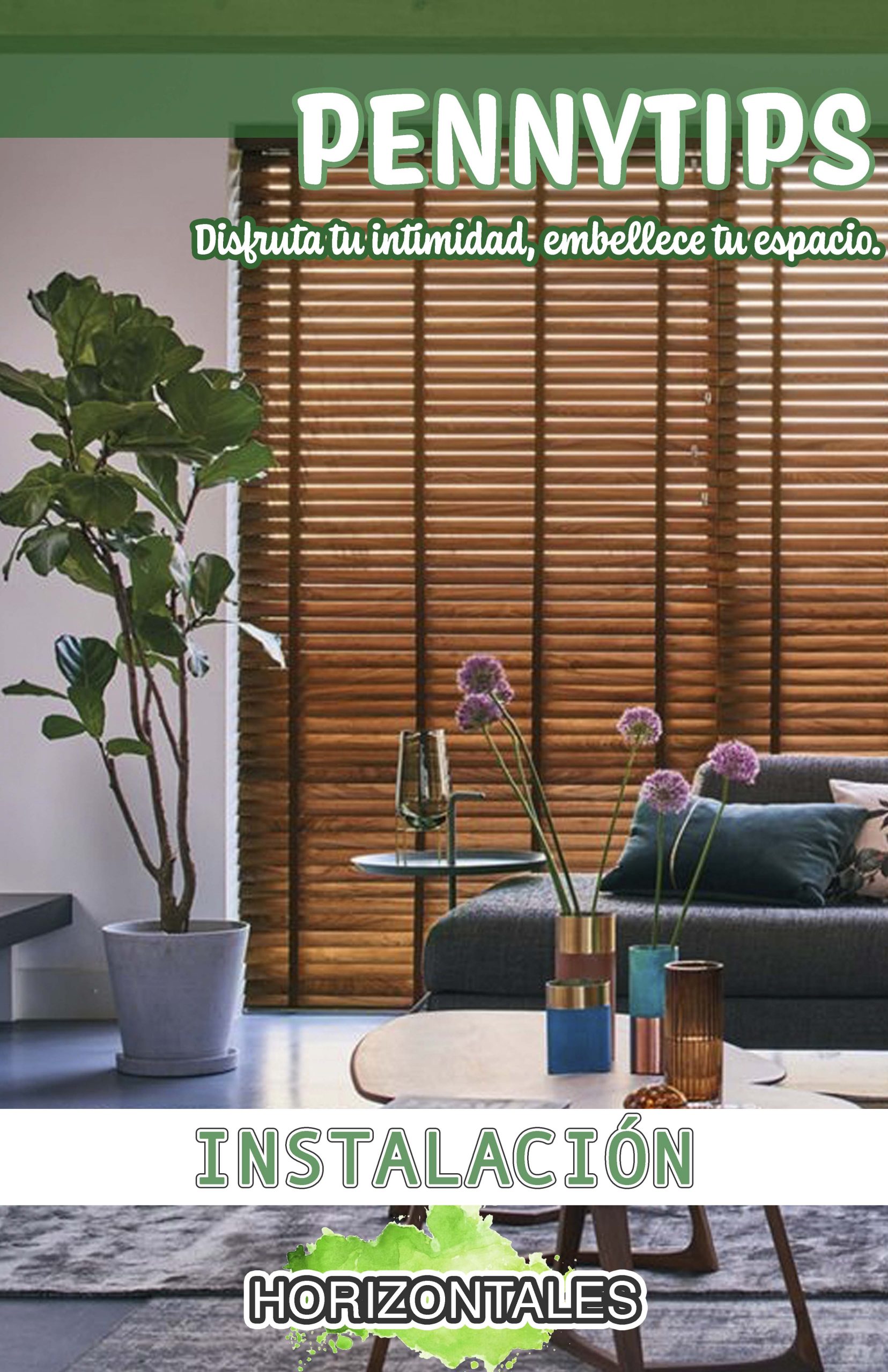 Persianas Venecianas De Madera | Lamas De 50mm, Color Negro, Anchos Personalizables | Para Dormitorio, Cocina, Salón